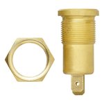 Flush mount socket DIN 12V brass
