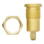 Flush-mounted box DIN 12V brass