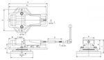 Mechanical milling clamp extra large jaw opening 110mm