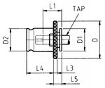 Tapping head with slip coupling