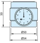 Magnetic zero point or height adjustment device 50 mm