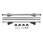 Roof rail carrier for closed roof rail 120cm aluminium 75kg