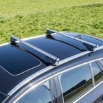 Roof rail carrier for closed roof rail 120cm aluminium 75kg