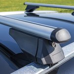 Roof rail carrier for closed roof rail 120cm aluminium 75kg