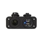 Flush-mounting kit: socket DIN + USB port double type A 2x2100mA