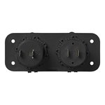 Flush-mounting kit: socket DIN + USB port double type A 2x2100mA