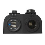 Construction kit: socket DIN + USB port double type A 2x2100mA