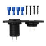 Installation kit: voltmeter 6-30V + USB port double type A 2x2100mA