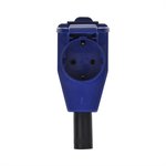 Angled CEE contrast plug + Schuko socket
