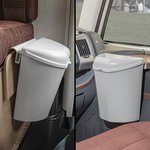 Waste bin with lid for caravan/motorhome