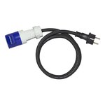 Adapter cable 150cm 3x2.5mm² from Schuko plug to CEE