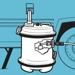 Aquaroll fresh water tank 40L blue
