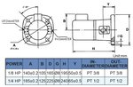 Self-priming coolant pump, heigth 240 mm, 0.18 kw, 400V