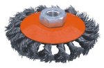 Flat steel brush twisted diameter 125mm