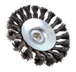 Flat steel brush twisted diameter 125mm