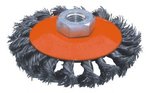 Flat steel brush twisted diameter 115mm