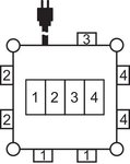 Compact rubber flow divider BSV 3 FI/16 2 IP44 2m