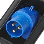 CEE wall inlet box rectangular black