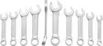 10-piece Combination Spanner Set, Stubby Type, 10-19 mm