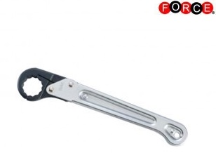 Open ring wrench with ratchet