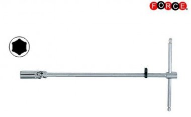 Spark plug wrench with knee joint 1/2