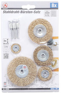 8-piece Steel Wire Brush Set