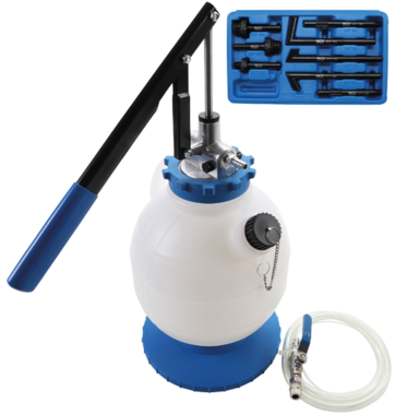 Transmission Oil Filling Tool with Hand Pump, with 8 Adaptors 7 liter