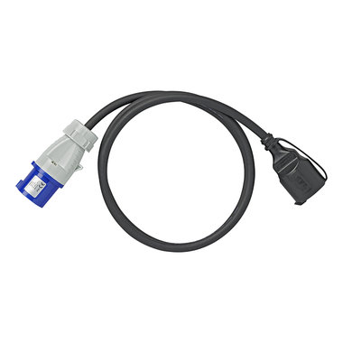 Adapter cable 150cm 3x2.5mm² from CEE plug to Schuko socket