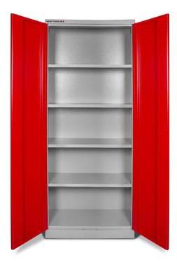 Universal storage cabinet with shelves