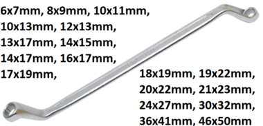 Double Ring Spanner, offset 75°