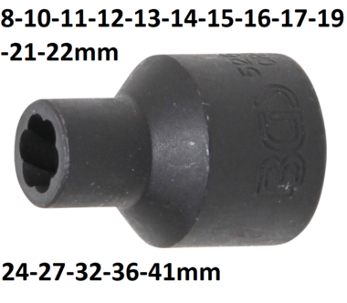 Special Socket / Screw Extractor (1/2) Drive 8-41mm
