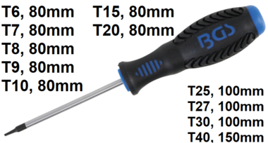 Screwdriver T-Star (for Torx)