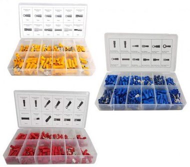 Cable connectors red, blue, yellow 650-piece