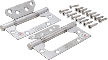 Hinge Set Stainless Steel for space-saving installation 100 x 50 mm 2 pcs