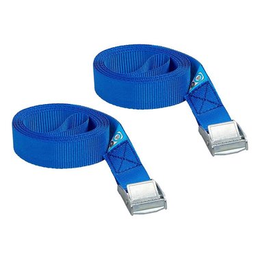 Tie down strap blue with snap-lock 2x2.5 meter