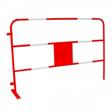 Steel fence red/white