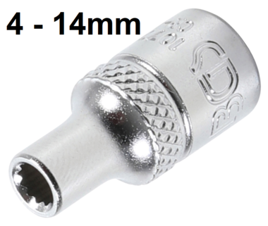 Socket, 12-point (1/4) Drive 4 - 14mm