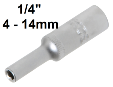 Socket, Super Lock, deep 6.3 mm (1/4) Drive