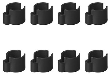 Cable clip black 22-32mm set of 8 pieces