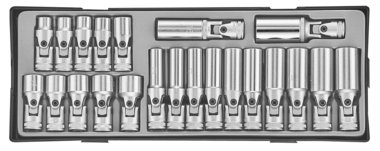 3/8 Universal socket set 22pc