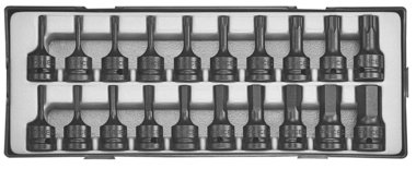 1/2 Impact socket set Hex & Star 20pc