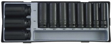 1/2 Flank impact deep socket set 11pc