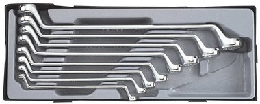 Offset ring wrench set 8pc (75° bowed)