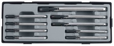 Ratchet flare nut wrench set 9pc