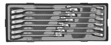 Reversible gear wrench set 12pc