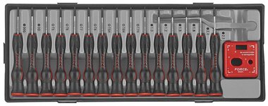 Jeweler screwdriver & (de-)magnetizer set 17pc