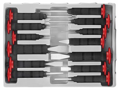 Quakeproof chisel & punch set 13pc