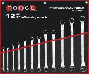 Offset ring wrench set 12pc