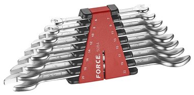 Double open end wrench set 8pc