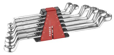 Offset ring wrench set 6pc (75° bowed)